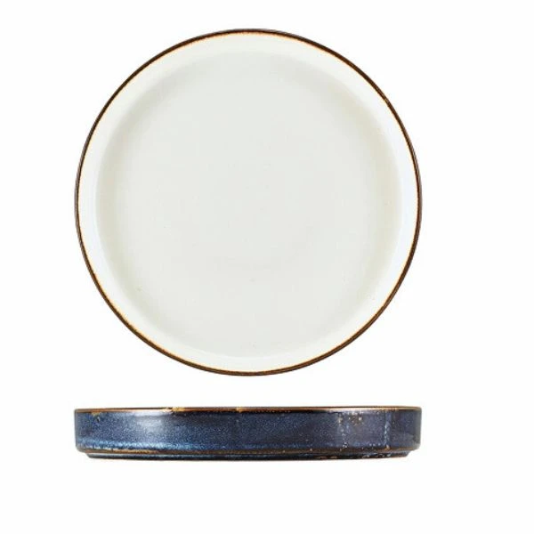 Terra Aqua Blå To-tonet Præsentationstallerken 26cm Genware PRT-PBL26 by Genware color Sort