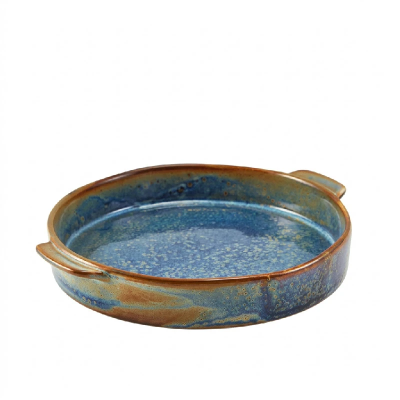 Terra Aqua Blå Rund Øret Fad 20,3 cm Genware RD-PBL20 by Genware color Sort