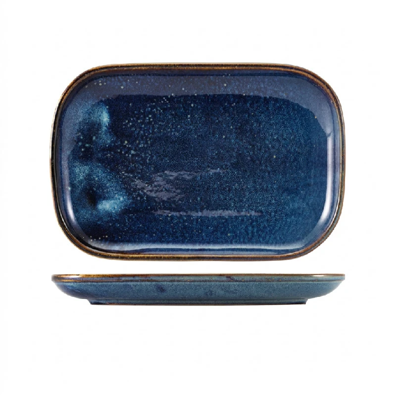 Terra Aqua Blå Rektangulær Tallerken 24 x 16,5 cm Genware RP-PBL24 by Genware color Sort