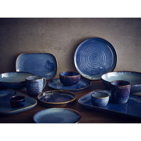 Terra Aqua Blå Rektangulær Tallerken 29 x 19,5 cm Genware RP-PBL29 by Genware color Sort