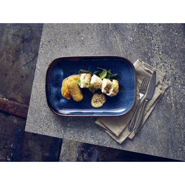 Terra Aqua Blå Rektangulær Tallerken 29 x 19,5 cm Genware RP-PBL29 by Genware color Sort