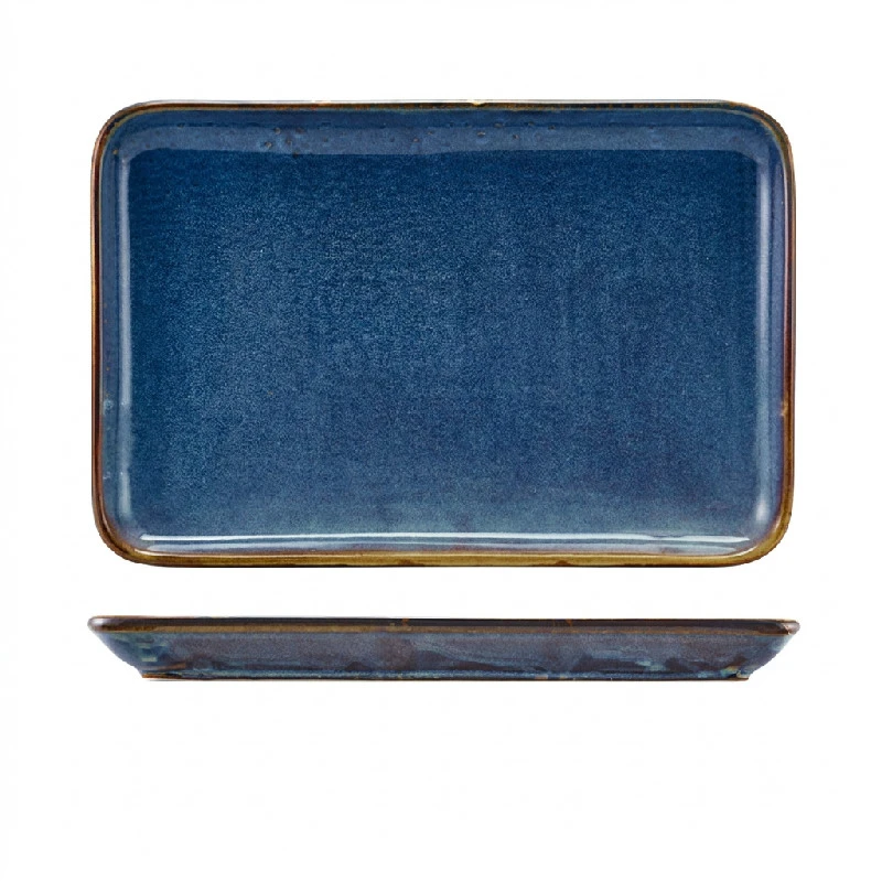 Terra Aqua Blå Rektangulært Fad 30 x 20 cm Genware NR-PBL32 by Genware color Sort