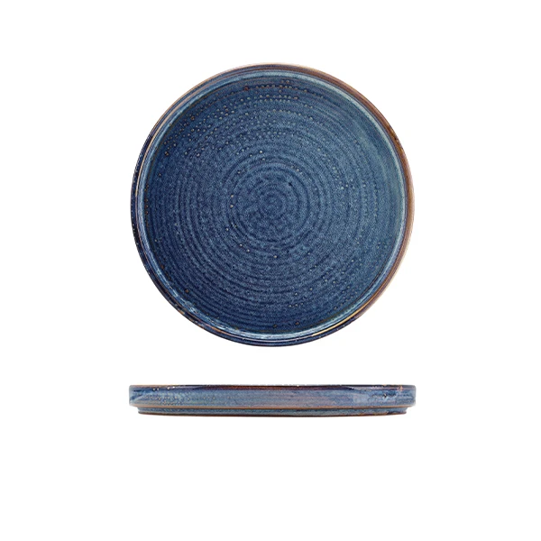 Terra Aqua Blå Lav Præsentationstallerken 18cm Genware LP-PBL18 by Genware color Sort