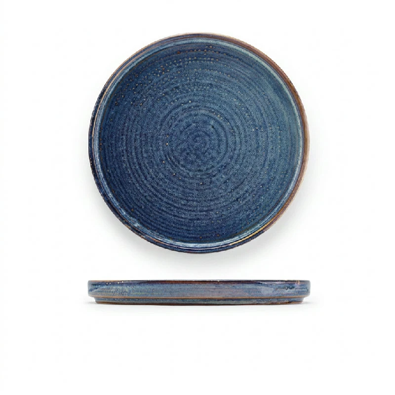 Terra Aqua Blue Lav Præsentationstallerken 21cm Genware LP-PBL21 by Genware color Sort