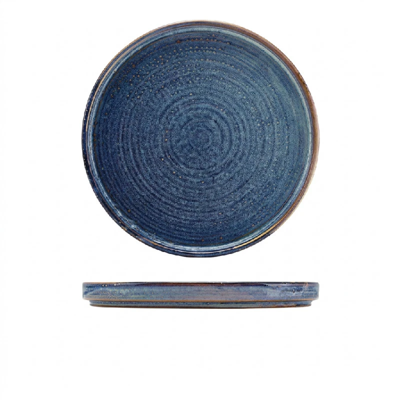 Terra Aqua Blå Lav Præsentationstallerken 25cm Genware LP-PBL25 by Genware color Sort