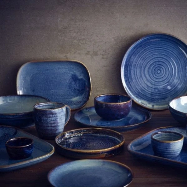 Terra Aqua Blå Coupe Tallerken 27,5 cm Genware CP-PBL27 by Genware color Sort