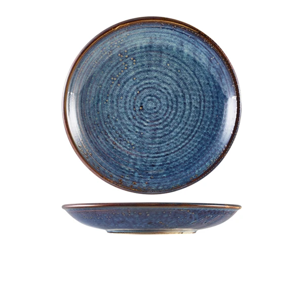 Terra Aqua Blå Dyb Coupe Tallerken 25 cm Genware DC-PBL25 by Genware color Sort