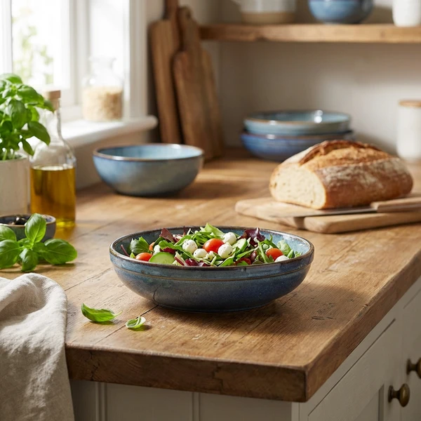 Terra Aqua Blå Coupe Skål 23cm Genware CB-PBL23 by Genware color Sort
