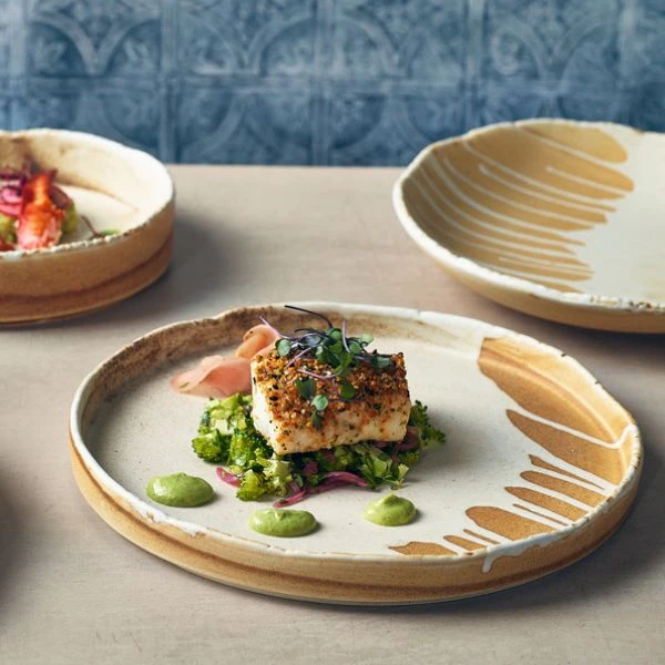 Terra Roko Sand Præsentationstallerken 26cm Genware PR-RKS26 by Genware color Sort