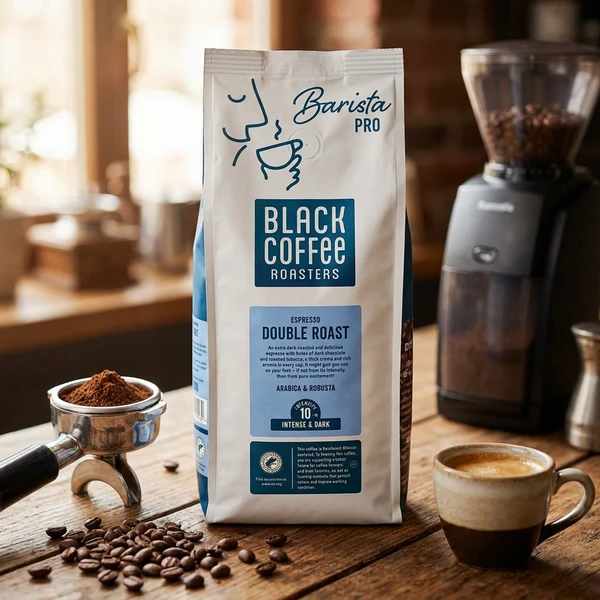 BCR PRO Double Roast Espresso Hele Kaffebønner 1 kg 404101001 by Black Coffee Roaster color Sort