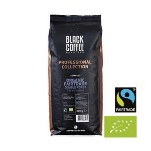 BCR PRO Double Roast Organic Fair Espresso 1 kg ØKO 404101501 by Black Coffee Roaster color Sort