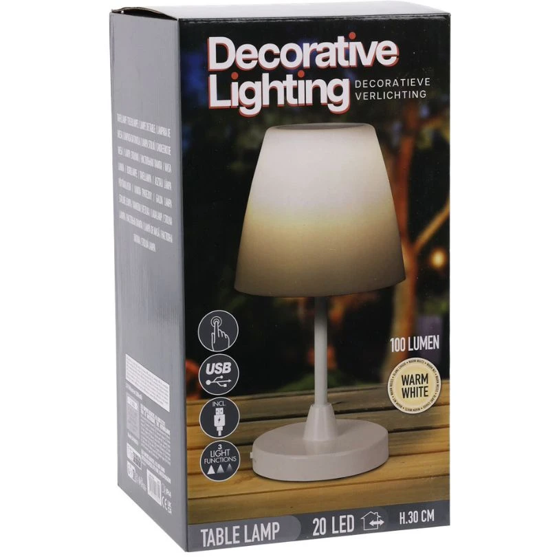 Bordlampe LED Ø13 x H30 cm C46000510 by Koop color Hvid