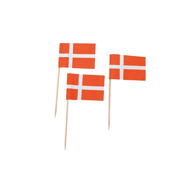 Danske flag på pind - 144 stk. 96-0282 by Inn Sale color Sort