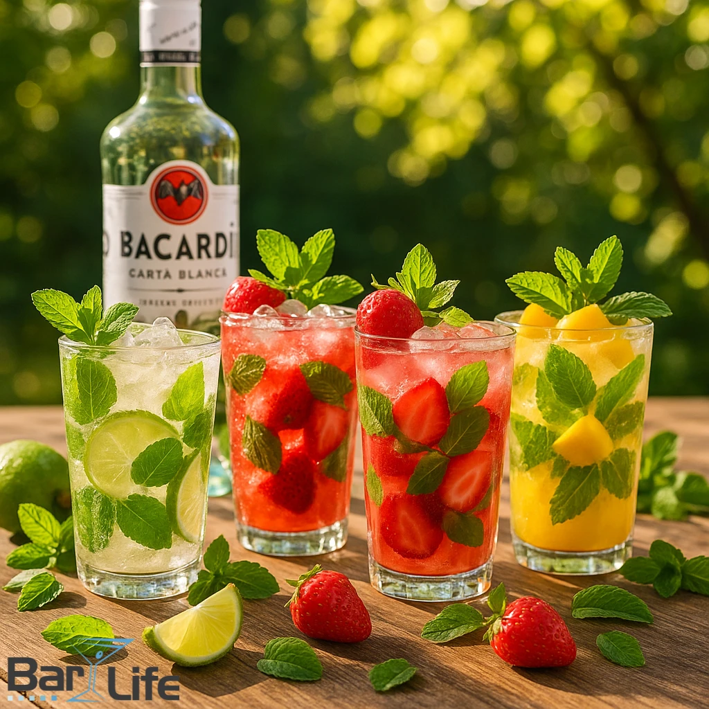  mojito opskrift, mojito varianter, klassisk mojito, jordbær mojito, hindbær mojito, mango mojito, ingefær mojito, alkoholfri mojito, virgin mojito, sommerdrinks, cubansk cocktail, mojito med rom, mojito uden alkohol, bedste mojito opskrift, drinks til so