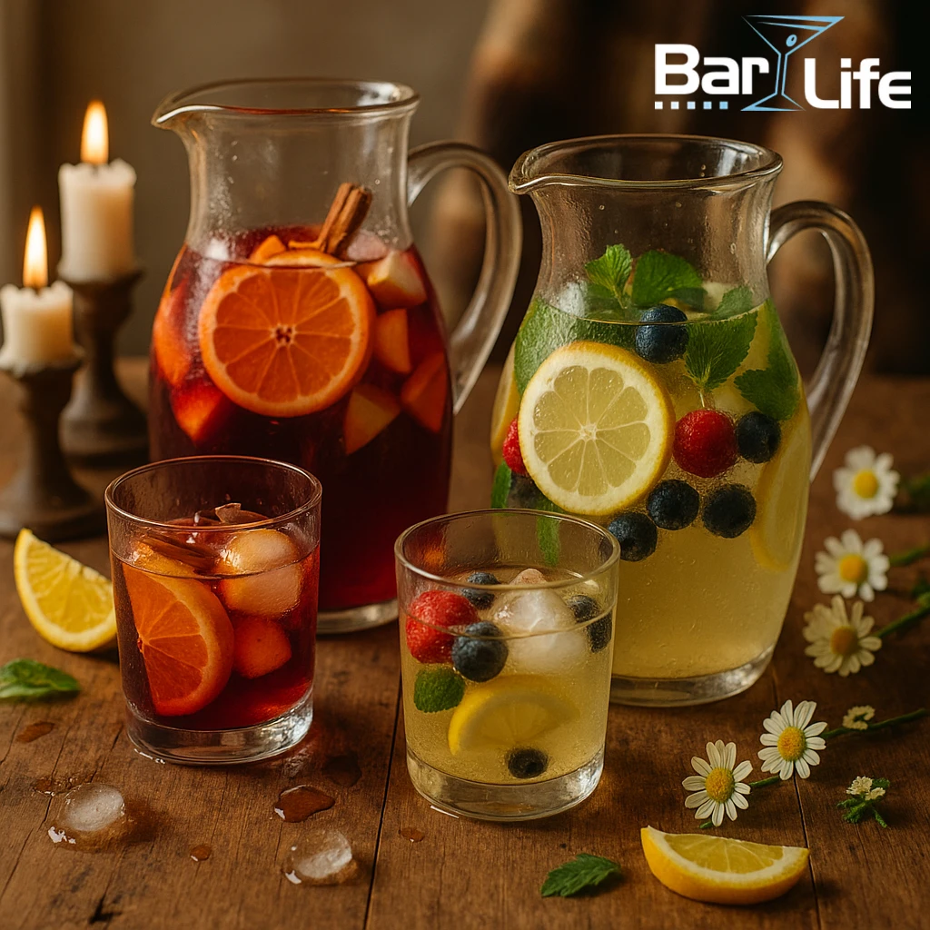 hvid sangria, rosé sangria, vinter sangria, varm sangria, nem sangria, spansk sangria, sommerdrinks sangria, festdrinks sangria, sangria med bær, sangria med citrus, sangria med vin, bedste sangria opskrifter