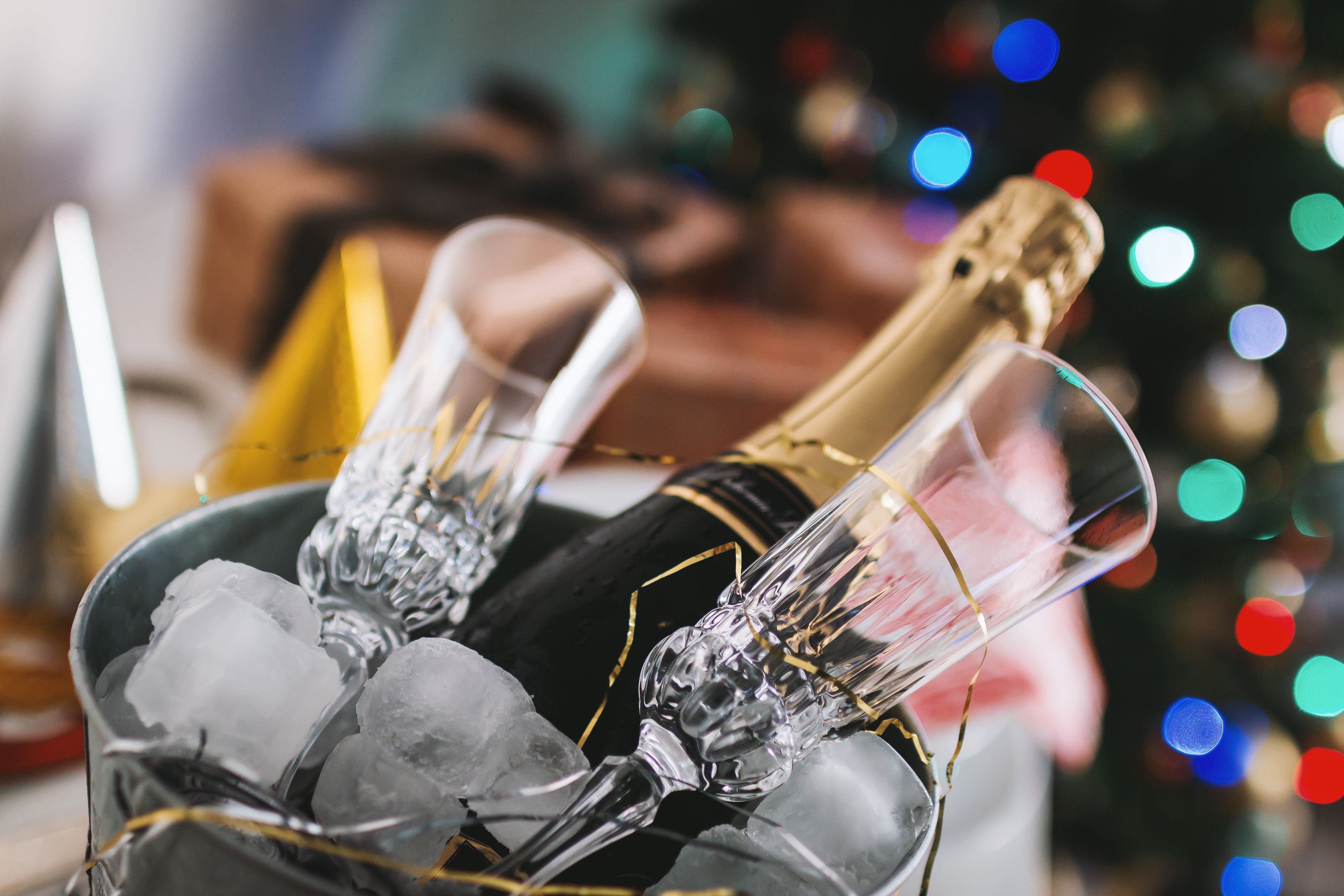 Stilet omgivelser skal have stilet champagneglas